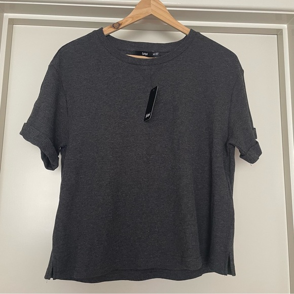 NWOT Sportsgirl Essential Tee - soft stretch ribbed - short sleeve with … - Picture 2 of 8